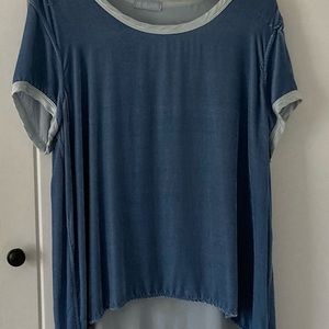 Blue velvet top